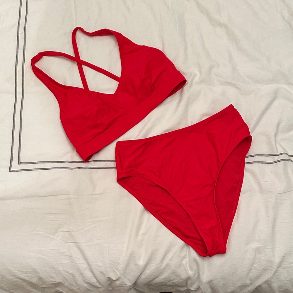Girlfriend Collective Red Bikini
